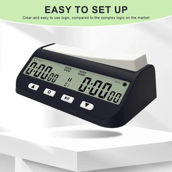 Chess Clock Professional Advanced Chess Digital Timer Multipurpose Portable Game Timer with Basic Bonus Delay and Positive Time - Image 2