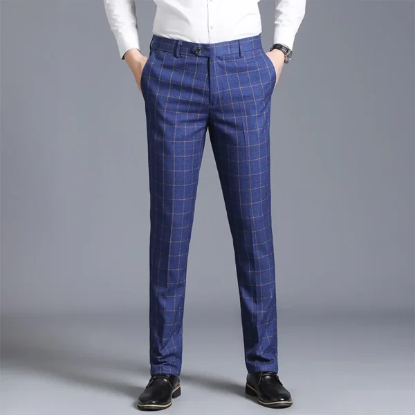 Autumn New Solid Business Casual Suit Pants, Men Clothing Simple All Match Formal Wear Office Trousers, Straight Men Pants 29-38 - Image 3