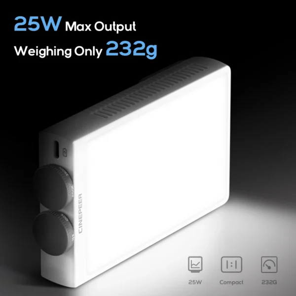 ZHIYUN Official CINEPEER CM25 25W Led Light Handheld Pocket Video Light Bi Color Photo Fill Light Photography Lighting - Image 2