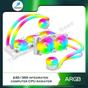 240/360 PC CPU Water Cooling Cooler AIO ARGB Liquid Fan Ventilador Radiator For LGA 115X 1200 1700 2011 AM4 With RGB Tube