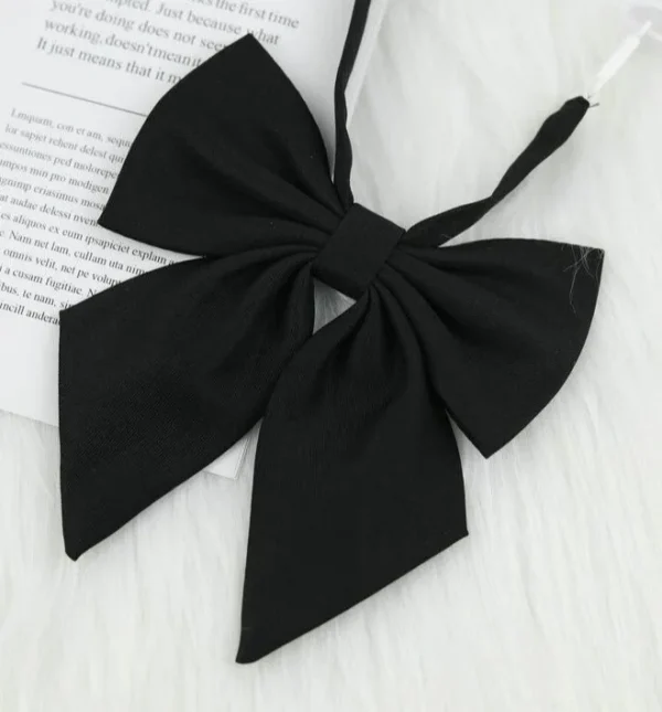 JK Uniform College Style Solid Color Female Student Bow Tie School Uniform Japanese Sailor Suit Bow Akabane - Image 2