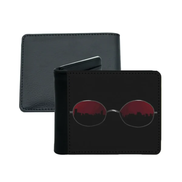 Matt 39 ; S Glasses Men Fashion Wallets Short Purses Cards Id Holder Money Wallet Matt Murdock Glasses Hells Kitchen Red Black - Image 3