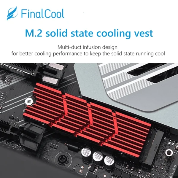 M.2 SSD NVMe Heat Sink heatsink M2 2280 SSD Hard Disk Aluminum Heat Sink with Silicone Thermal Pad for PC / PS5 PCIE 2280 SSD - Image 4