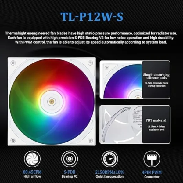 Thermalright Grand Vision 360 ARGB White CPU AIO Cooler PC 360 Specification Water Cooler System for AM4 AM5 Intel1700/1851/115X - Image 5