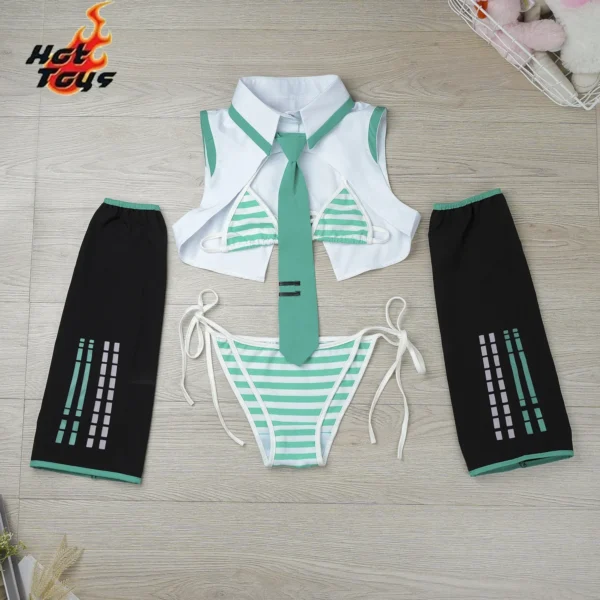 Anime Game Miku Cosplay Miku Formula Suits Cosplay Costume Girl Snow Christmas Roleplay Uniforms Bikini Set Cosplay - Image 6