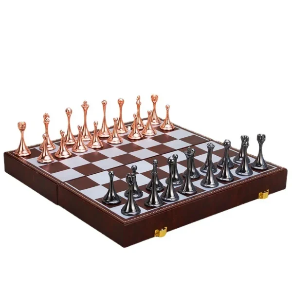 High Quality Metal Material Magnetic Chess Set Four Colors Available Folding Chess Board Adult Children's Toys - Image 5