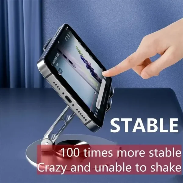 720 Rotate Aluminum Alloy Tablet Holders for iPad Adjustable Folding Lazy Desktop Live Portable Mobile Phone Stands Mount - Image 4