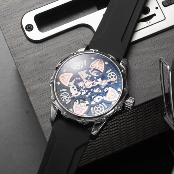 Original Men's Watch Fully Automatic Mechanical Hollow Watches Luxurious Fashion Luminous Waterproof Silicone Rubber Strap Watch - Image 6