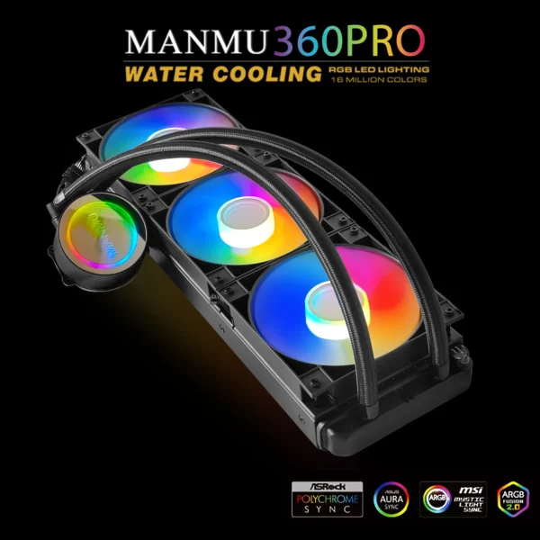 MANMU Cpu Aio Water Cooler Cpu Water Cooler Aio Cooler Water Cooling Cpu with 5V ARGB fan - Image 3