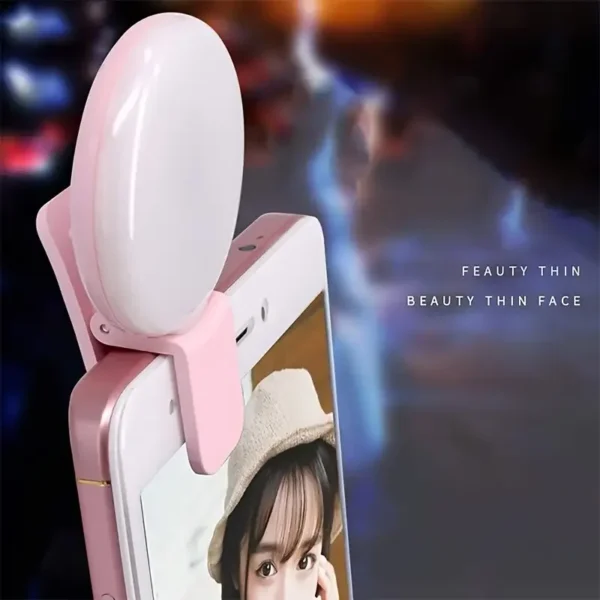 Mobile Phone Fill Flash Lens Ring Light Lamp Portable Clip Three Stop Dimming Mini Durable Practical 10 LED Selfie Ring Beauty - Image 3