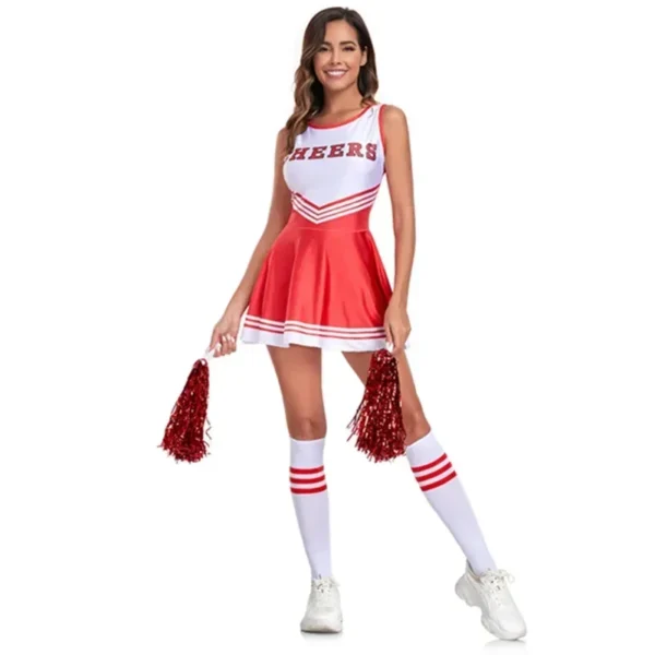 Sexy Kid Girls Adult Cheerleader Costume Stage Performance Cheerleading Dress racer Parent-Child Cosplay Uniform Full Set - Image 5