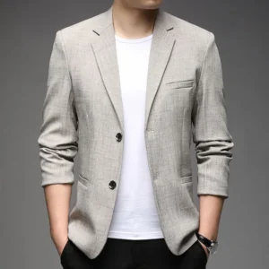 Men Formal Wear Thin Blazers Jackets New Spring Male Business Casual Suits Coats New Fashion Man Solid Blazers Men's Clothing 4X