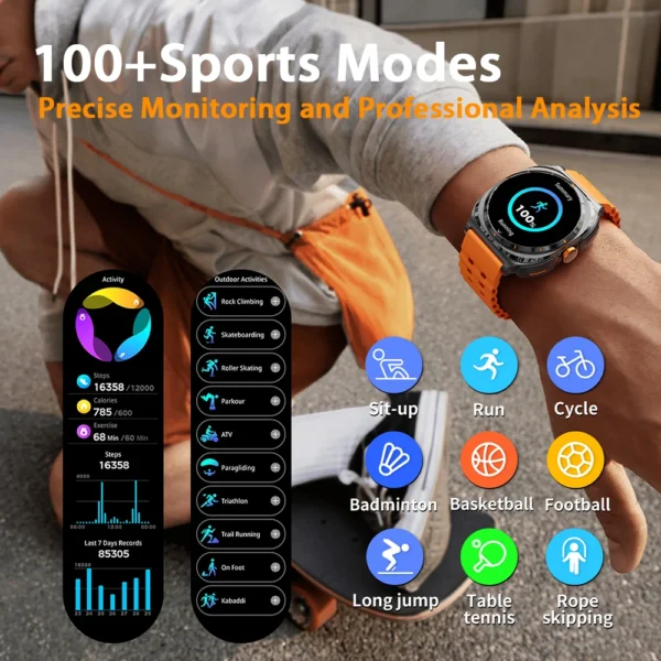 2025 Popular Wireless Bluetooth watch Men water proof TWS Earphones Dual Earphones Call Health Monitor Sports Music Smartwatch - Image 4