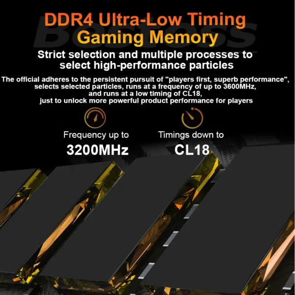Bestoss Memoria RAM RGB DDR4 8GB 16GB 32GB (2x16GB) Kit 3200 3600MHz 288pin 1.2V DIMM RAM For Desktop - Image 3