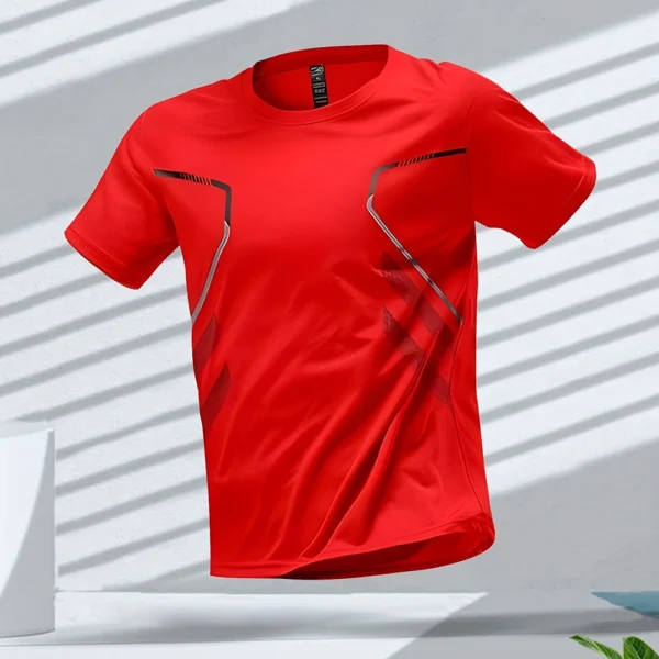 Men's T-shirts Sports Run T Shirts Outdoor Workout Quick-drying Breathable Short Sleeve Casual Round Neck Tees Summer Loose Tops - Image 6