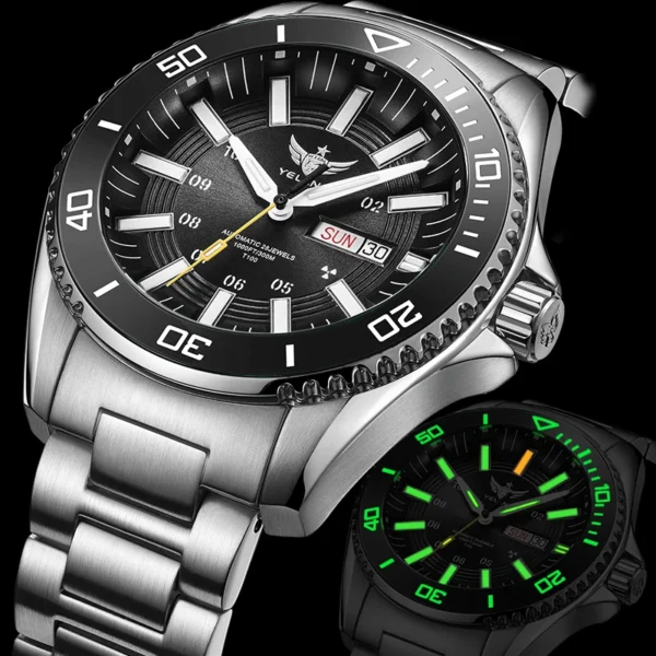 Yelang V1032 Automatic Movement Men Watch 300m Waterproof Dive Watches for Man Rotating Bezel Rotating Ceramic Luminous 44MM