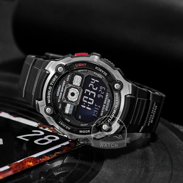 Casio Men's Classic Sports Watch Fashion Cool Multi-function electronic Water relogio masculino AE-2000W-1B/1A - Image 4