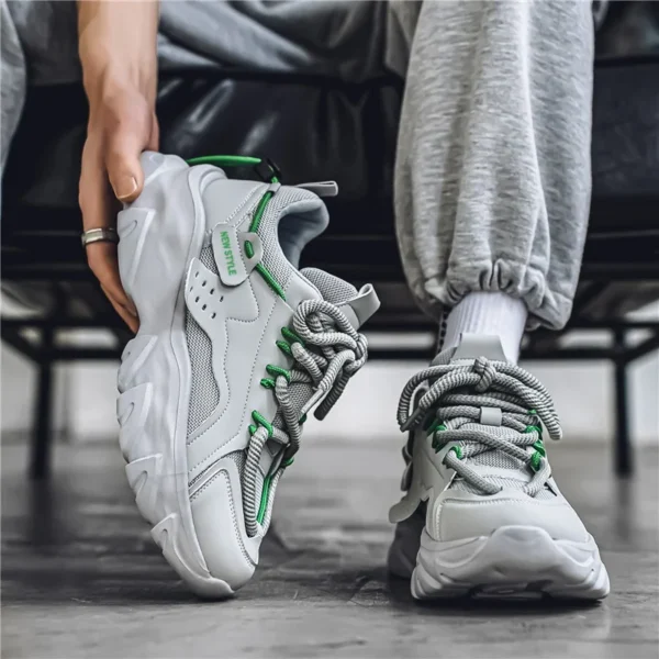 Men's Shoe Breathable Thick Soled Casual Sneakers Outdoor Running Four Seasons New Tennis Men Soft Soles Comfort Male Sneakers - Image 4