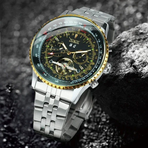 JARAGAR Watch Men Tourbillon Watches Luxury Full Steel Multifunctional Automatic Mechanical Wristwatches Men Reloj Hombre - Image 3