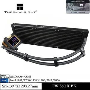 Thermalright FROZEN WARFRAME 360 X BLACK CPU AIO Cooler PC 360 Specification Water Cooler System for AM5 AM4 Intel1851/1700/115X
