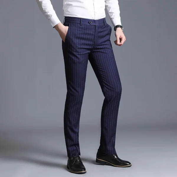 Autumn New Solid Business Casual Suit Pants, Men Clothing Simple All Match Formal Wear Office Trousers, Straight Men Pants 29-38 - Image 5