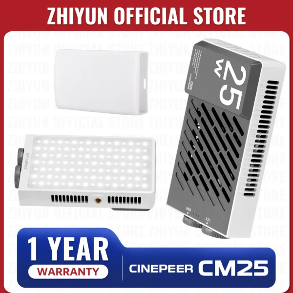 ZHIYUN Official CINEPEER CM25 25W Led Light Handheld Pocket Video Light Bi Color Photo Fill Light Photography Lighting