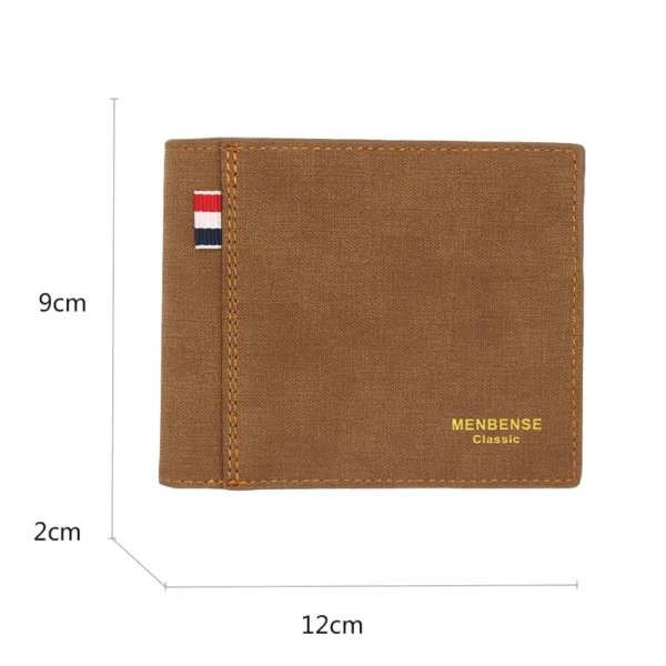 Men Wallets Classic Luxury Slim Card Holder Free Name Engraved Short Male Purses High Quality PU Frosted Leather Men's Wallet - Image 3