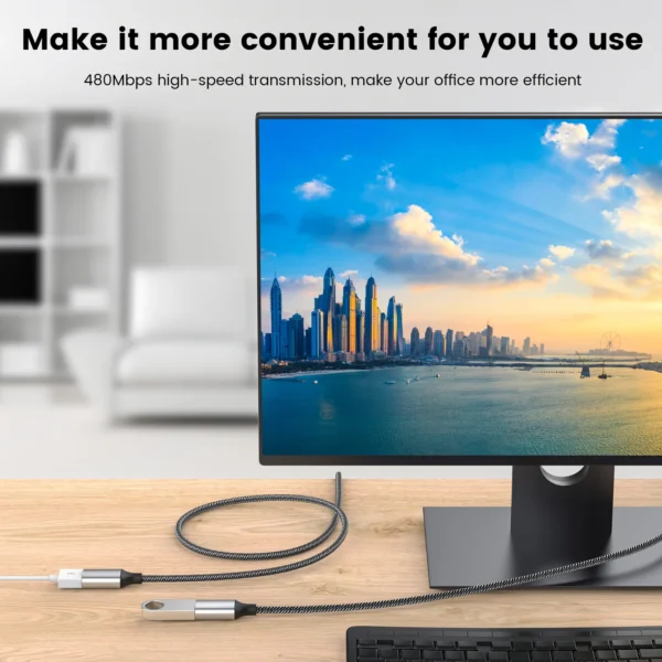 USB to 3 USB 2.0 HUB Dual 4Port Multi Splitter Adapter OTG for PC Laptop Surface Computer Accessories USB A Extension Power Data - Image 3
