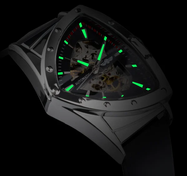 WINNER Sport Style Men's Watches Transparent Mechanical Watch Triangle Automatic Military Wristwatch With Luminous Pointers - Image 6