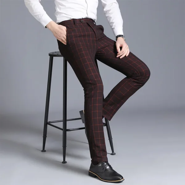 Autumn New Solid Business Casual Suit Pants, Men Clothing Simple All Match Formal Wear Office Trousers, Straight Men Pants 29-38 - Image 4