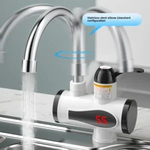 Tankless Instantaneous Faucet Water Heater Instant Water Heater Tap Kitchen Hot Water Crane LED Digital EU Plug