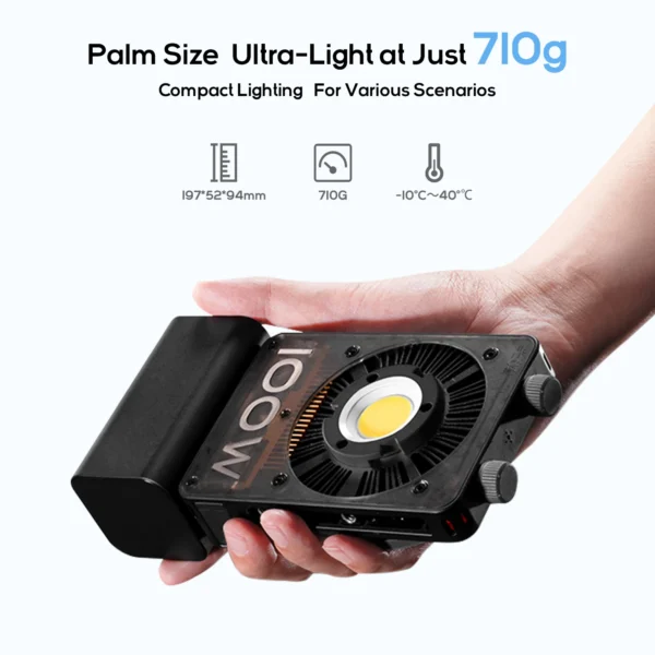 ZHIYUN Official CINEPEER CX100 100W Pocket Video Light Handheld Led COB Light Photo Fill Light Photography Lighting - Image 3