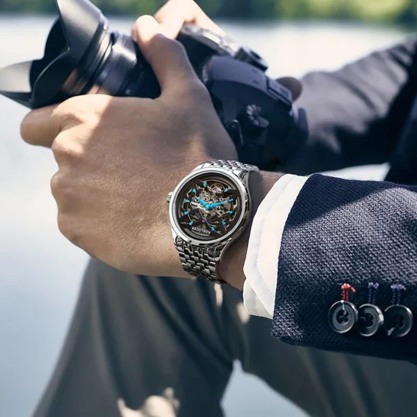 AGELOCER Original Schwarzwald Watch Men's Double-sided Hollow Automatic Mechanical Watch Birthday Gift for Men - Image 6
