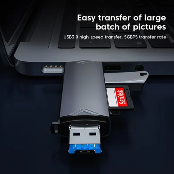 6 in 1 OTG USB Type C Card Reader U-Disk USB 3.0 Micro SD Mini Adapter SD TF USB Flash Drive Converter Mobile Phone Accessories - Image 4
