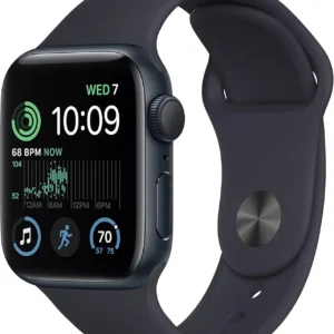 Apple Watch SE (2nd Gen) (GPS + Cellular, 40mm) - Midnight Aluminum Case with Midnight Sport Band, M/L (Certified Refurbished)