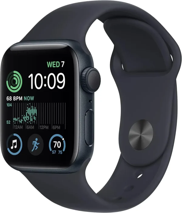 Apple Watch SE (2nd Gen) (GPS + Cellular, 40mm) - Midnight Aluminum Case with Midnight Sport Band, M/L (Certified Refurbished)