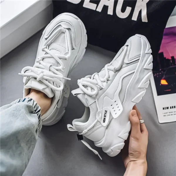 Men's Shoe Breathable Thick Soled Casual Sneakers Outdoor Running Four Seasons New Tennis Men Soft Soles Comfort Male Sneakers - Image 3