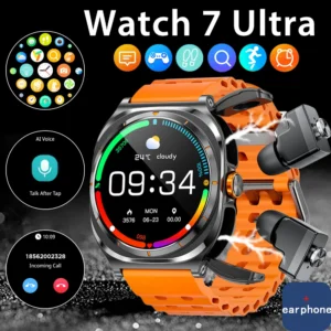 2025 Popular Wireless Bluetooth watch Men water proof TWS Earphones Dual Earphones Call Health Monitor Sports Music Smartwatch