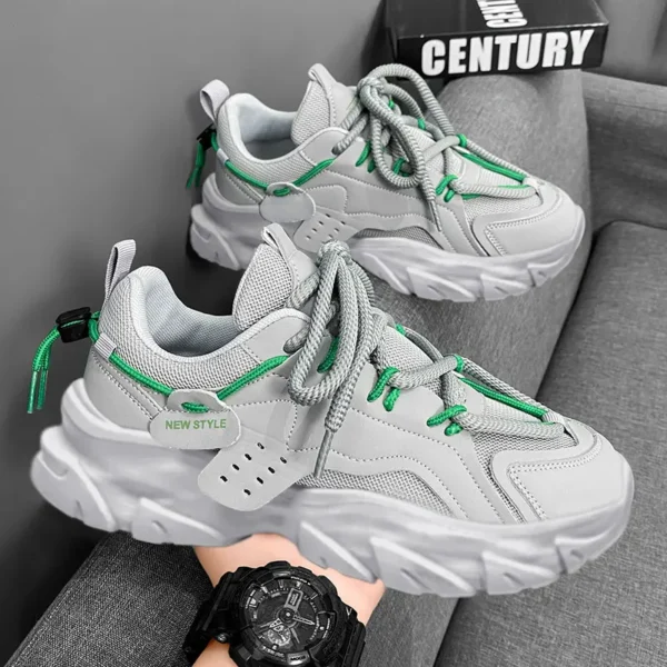 Men's Shoe Breathable Thick Soled Casual Sneakers Outdoor Running Four Seasons New Tennis Men Soft Soles Comfort Male Sneakers - Image 2