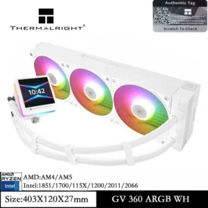 Thermalright Grand Vision 360 ARGB White CPU AIO Cooler PC 360 Specification Water Cooler System for AM4 AM5 Intel1700/1851/115X